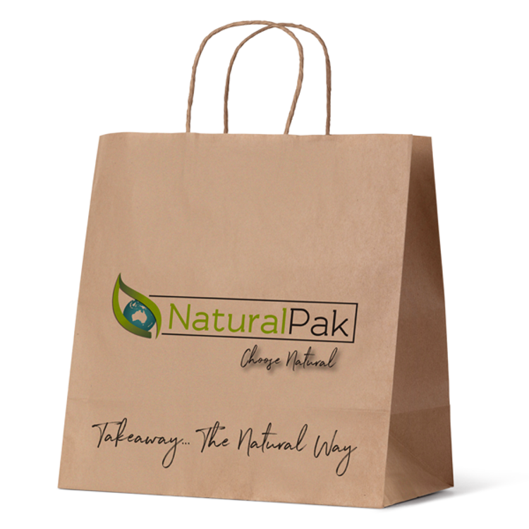 Picture of NaturalPak Brand - Brown Kraft Paper Takeaway Bags