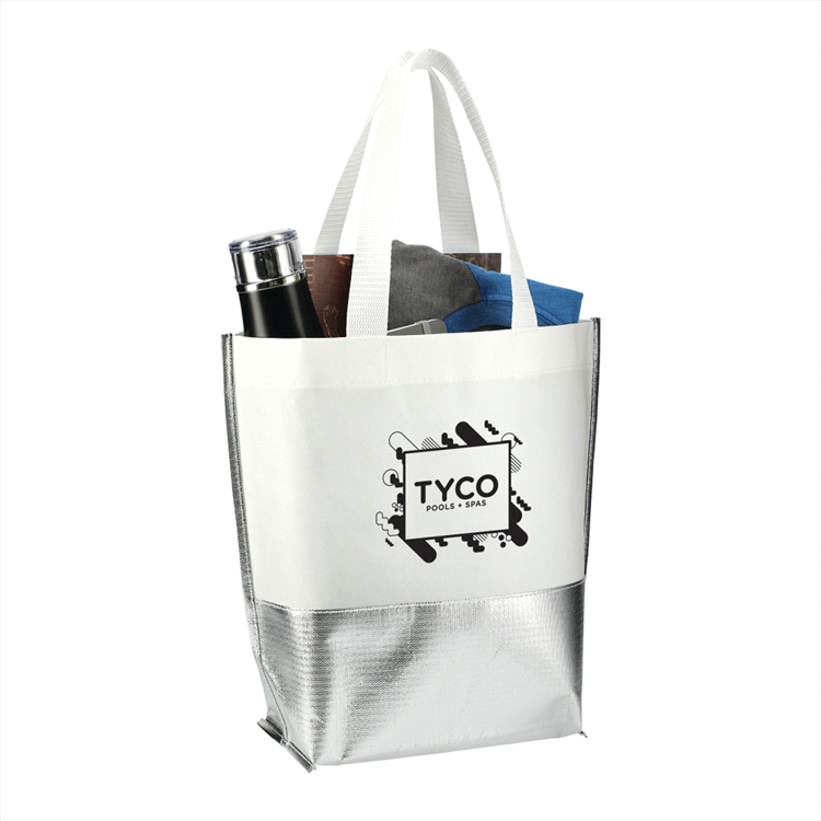 Picture of Large Laminated Metallic Bottom Tote