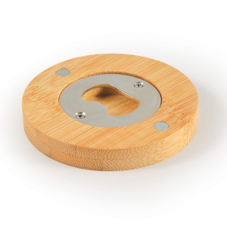 Picture of Discus Bamboo Bottle Opener Coaster 