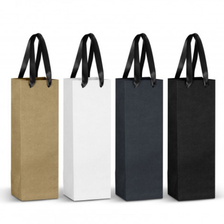 Picture of Champagne Ribbon Handle Paper Bag