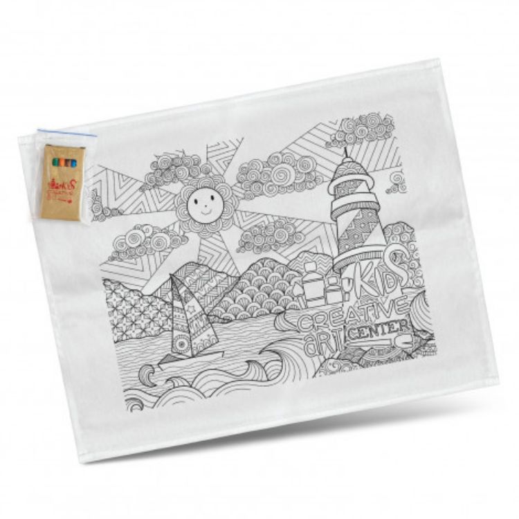 Picture of Cotton Colouring Tea Towel