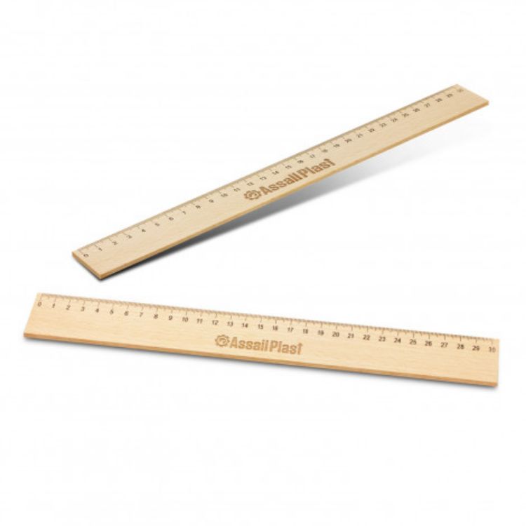 Picture of Wooden 30cm Ruler