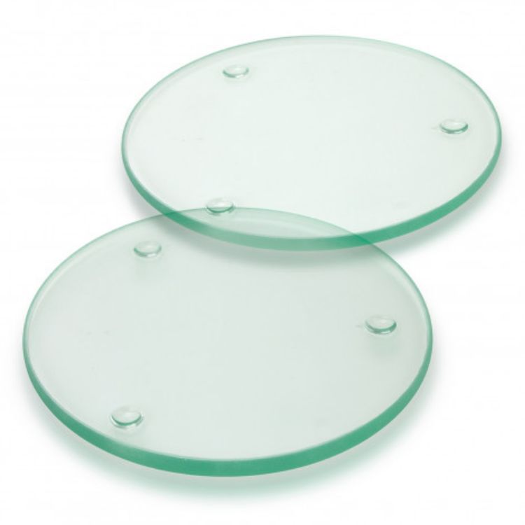 Picture of Venice Glass Coaster Set of 2 Round - Full Colour