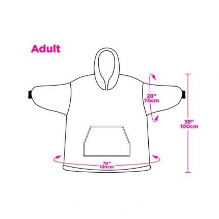 Picture of Unisex 100%Polyester Sublimated Wearable Blanket with Absorbent Lining