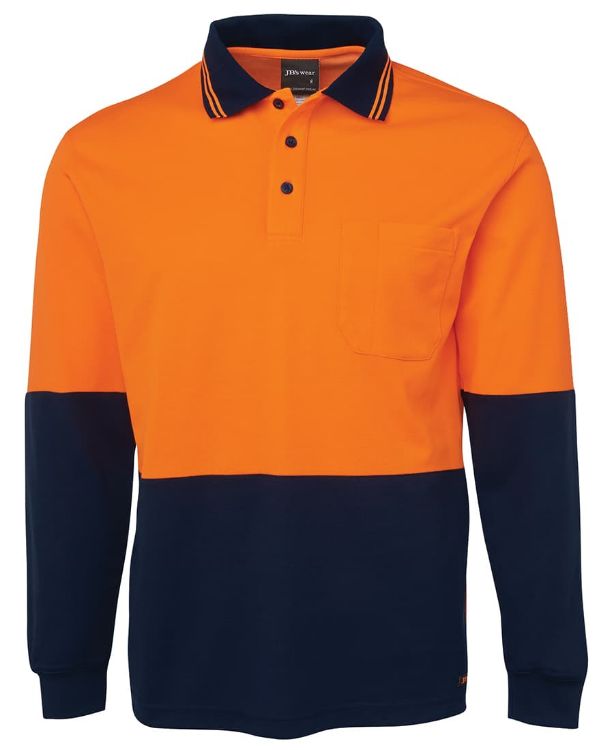 Picture of JB's Hi Vis L/S Cotton Back Polo