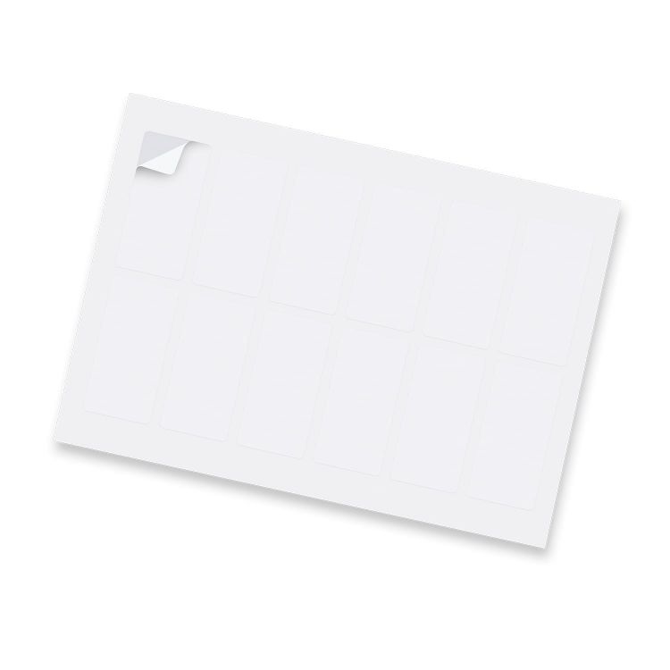 Picture of Sticker Sheet 40x80mm Rectangle - Matte