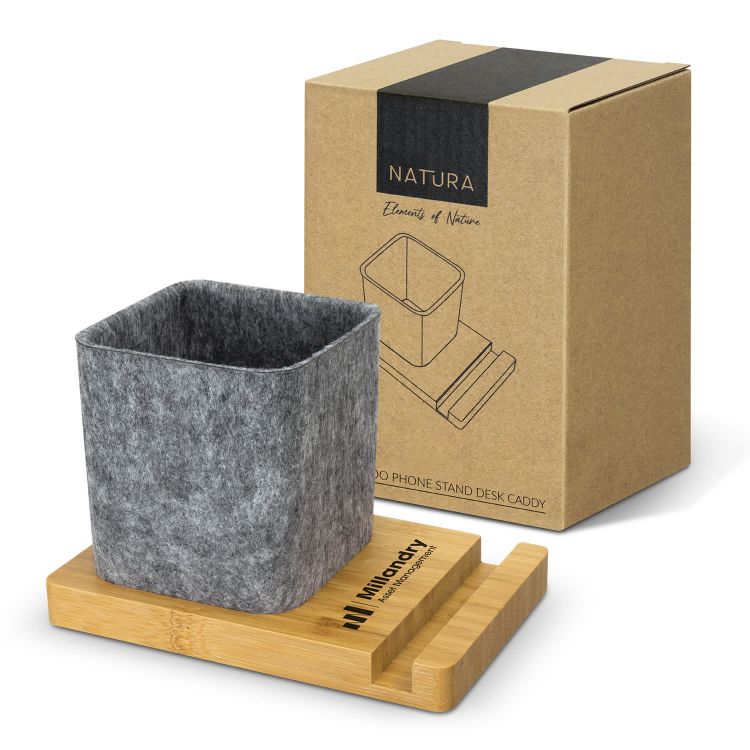 Picture of Bamboo Phone Stand Desk Caddy
