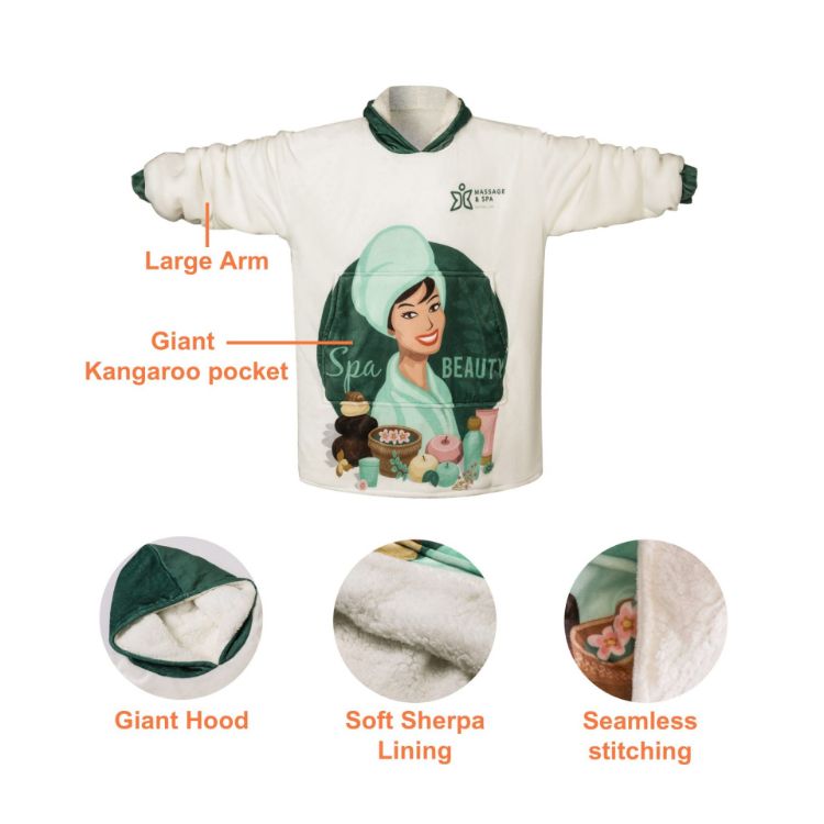 Picture of Unisex Premium 100%Polyester Sublimated  Wearable Blanket