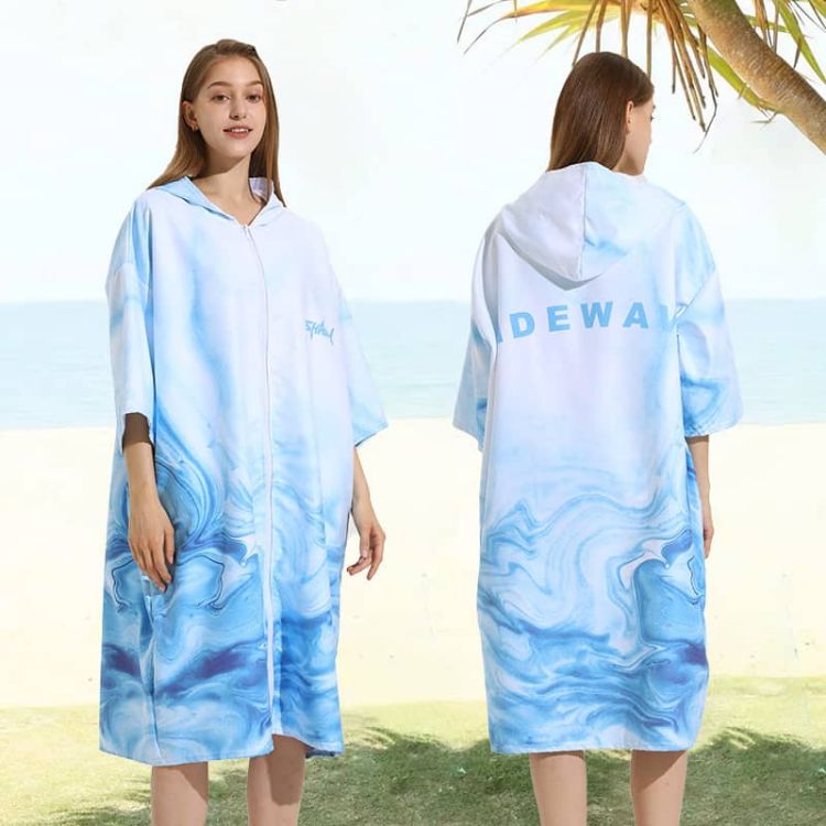 Picture of 100%Microfibre Sublimation Hooded Change Towel with Zip