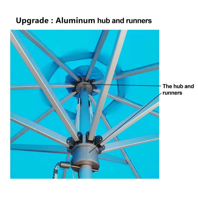 Picture of 3x3m Square Stock Colour Commercial Market Umbrella