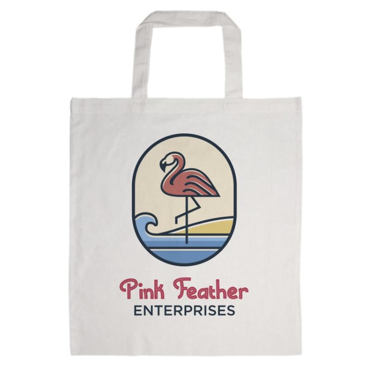 Picture of Coloured Cotton Short Handle Tote Bag