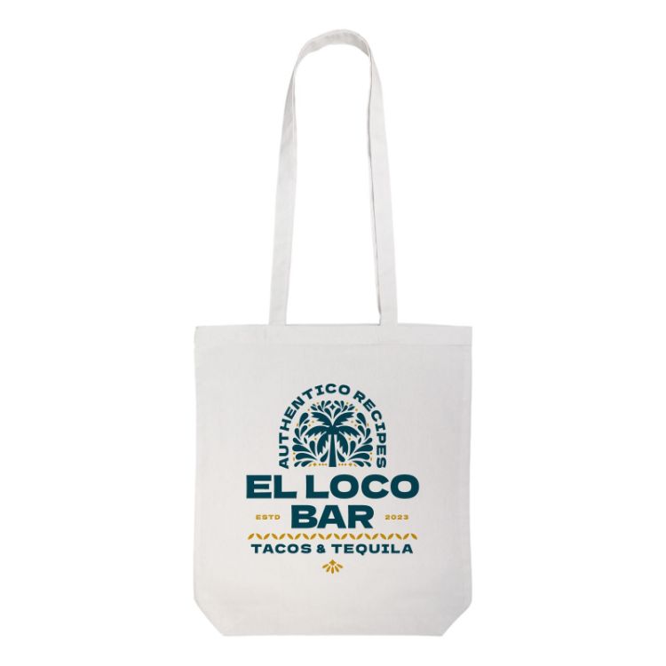 Picture of Coloured Cotton Long Handle Bag