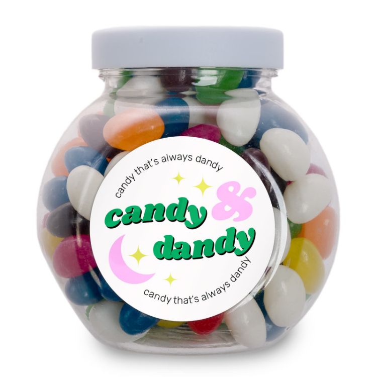 Picture of Assorted Colour Mini Jelly Beans in Container