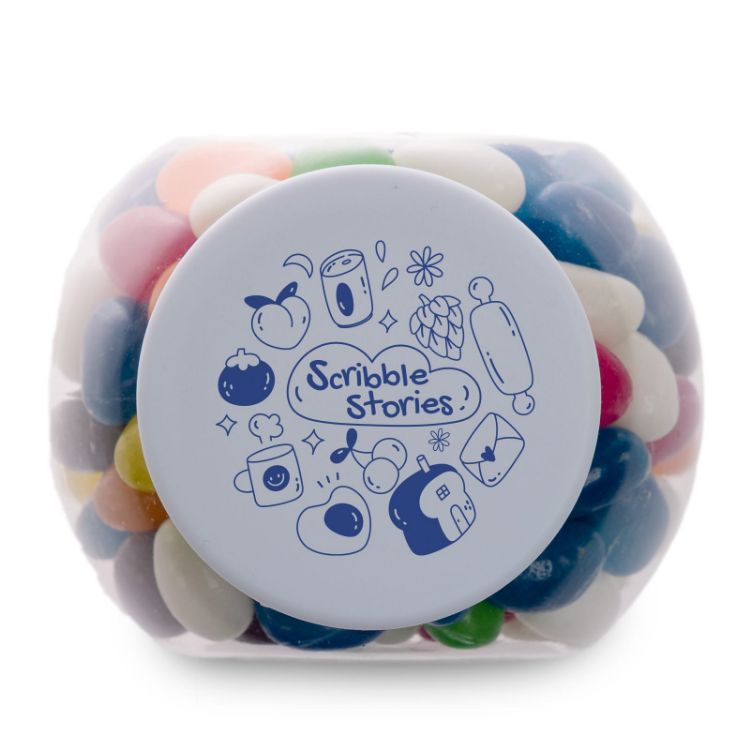 Picture of Assorted Colour Mini Jelly Beans in Container