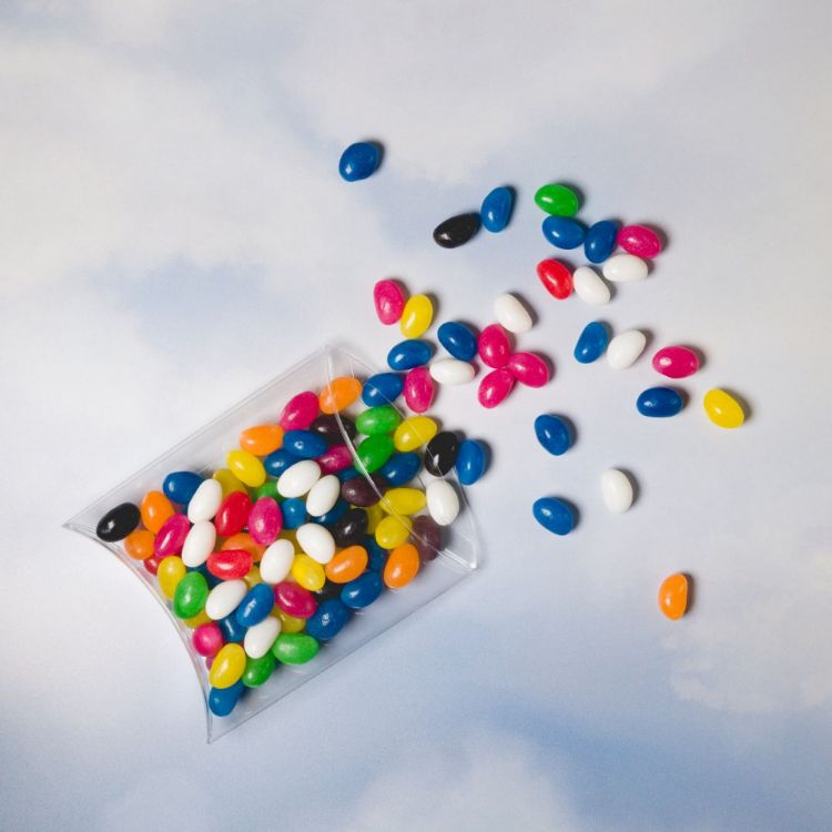 Picture of Assorted Colour Mini Jelly Beans in Pillow Pack