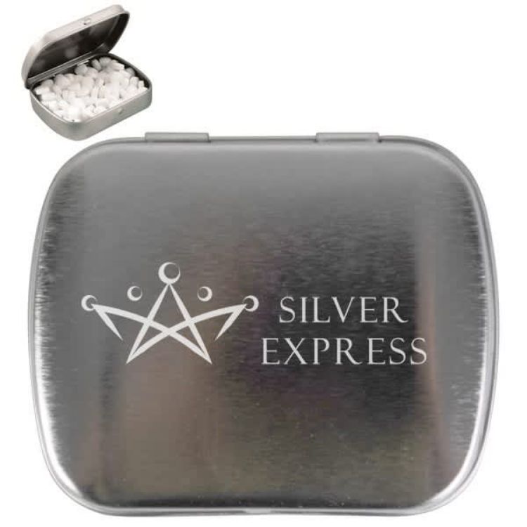 Picture of Sugar Free Breath Mints in Silver Tin