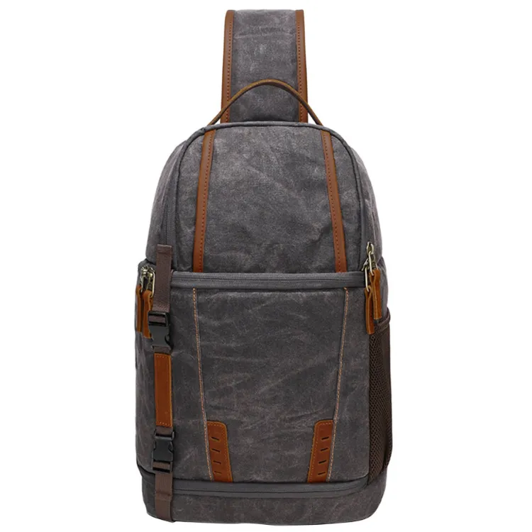 Picture of Waxed Canvas Camera Sling Bag