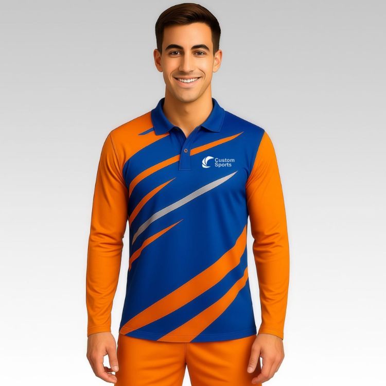 Picture of 100% Poly Milk Silk Sublimated Basic Long Sleeves POLO