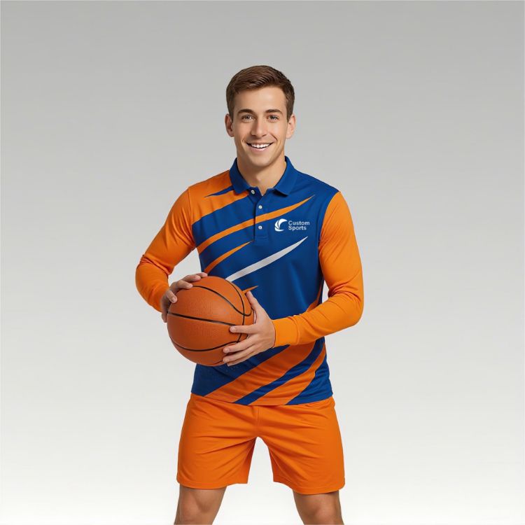 Picture of 100% Poly Milk Silk Sublimated Basic Long Sleeves POLO