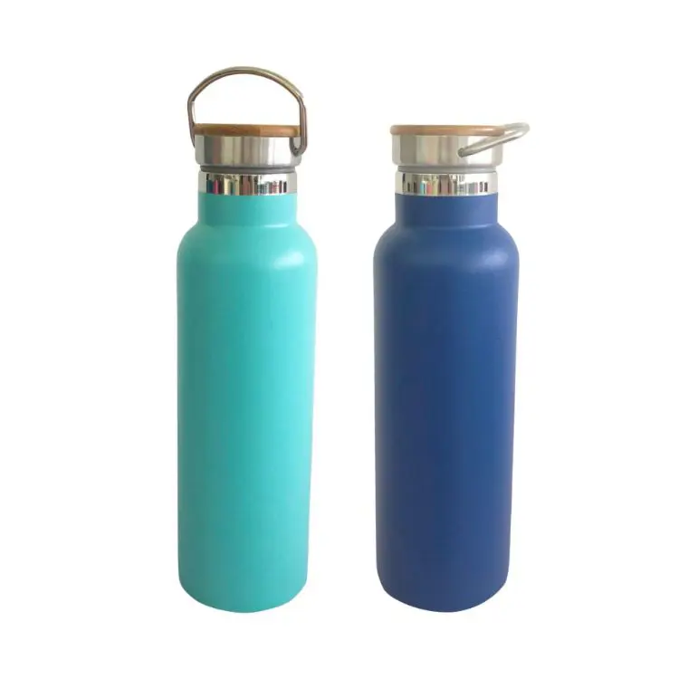 Picture of 600ml Double Wall Vacuum Bottle with Bamboo Lid