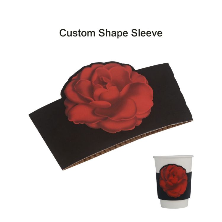 Picture of PLA Double Wall Compostable Paper Cups with Cup Sleeve