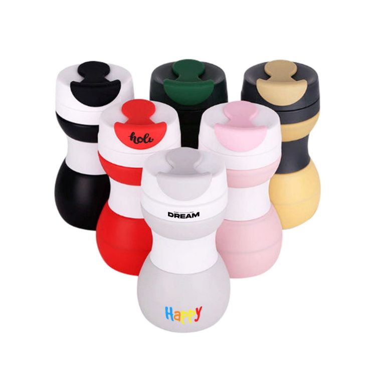 Picture of 500ml Collapsible Silicone Coffee Travel Cup