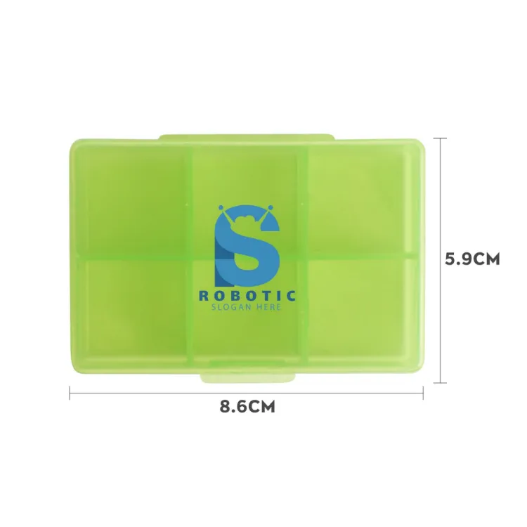 Picture of Square Six Compartment Pill Box