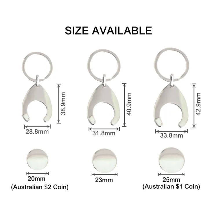 Picture of Teardrop Trolley Coin Keyring