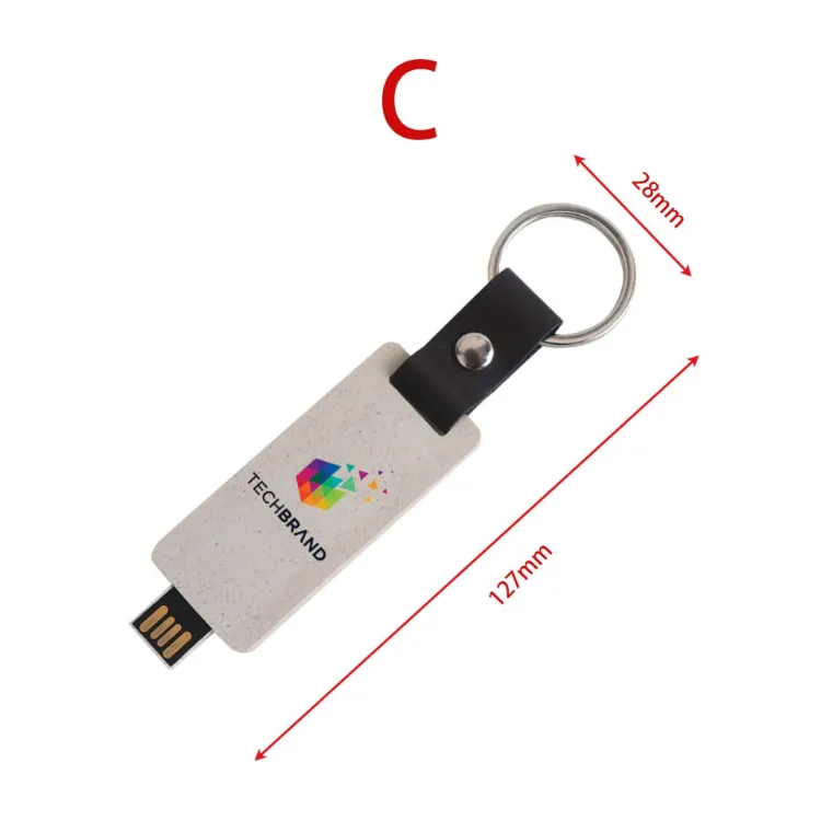 Picture of Eco Mini Flash Drive Keychain