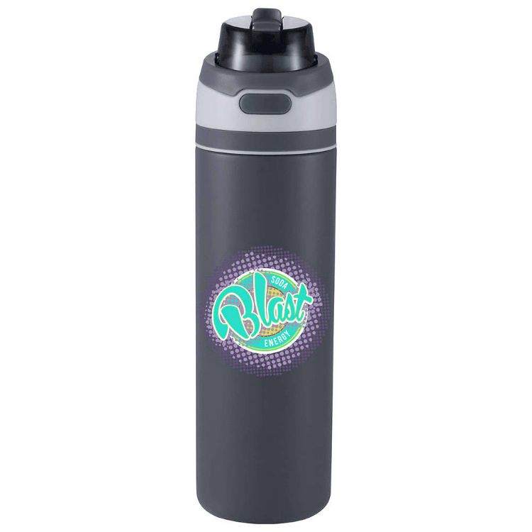 Picture of Elvin 900ml Recycled Stainless Flip Straw Bottle