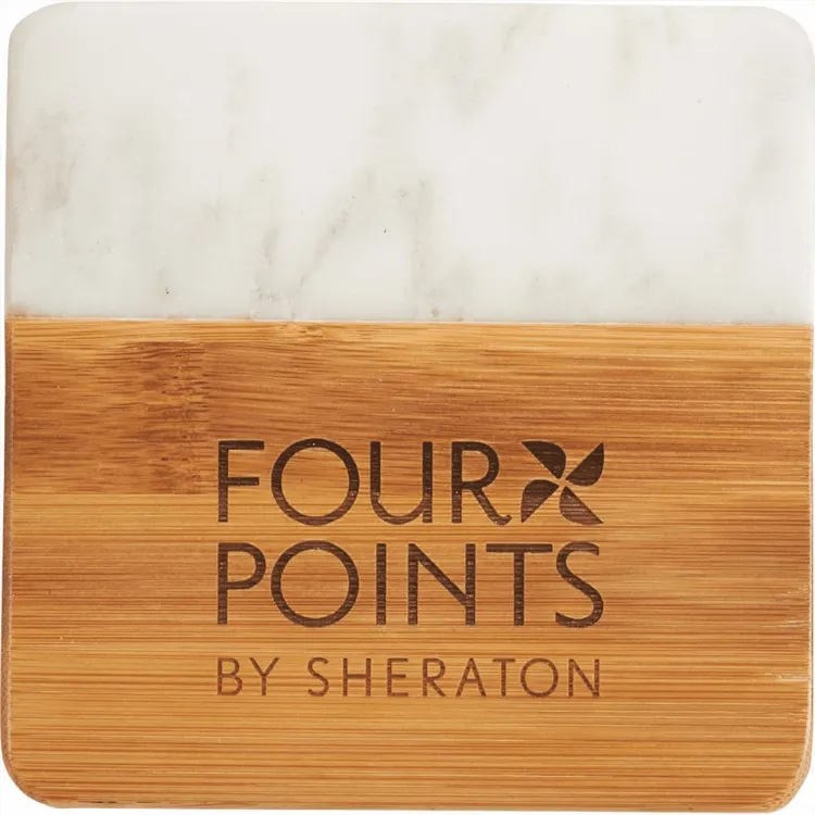 Picture of Marble & Bamboo Coaster