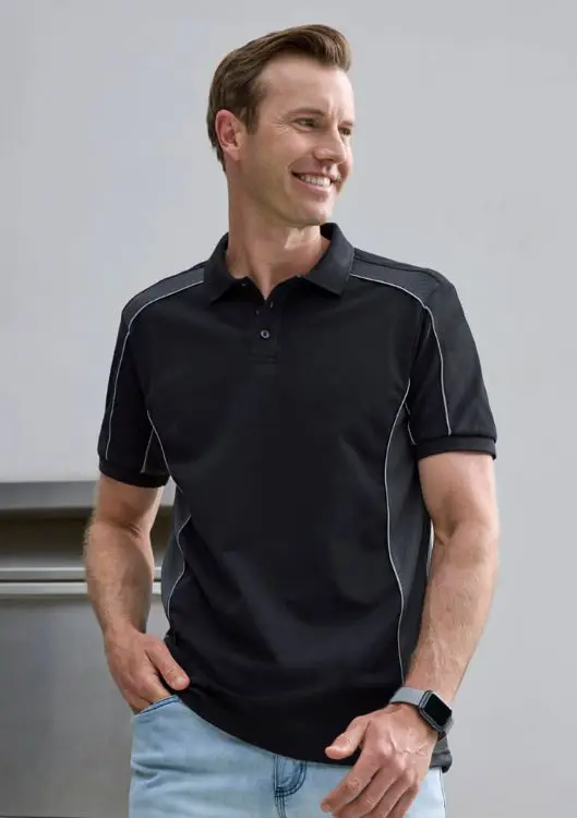 Picture of Unisex Grid Short Sleeve Polo