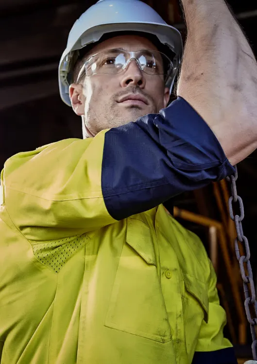 Picture of Mens Rugged Cooling Hi Vis Long Sleeve Shirt