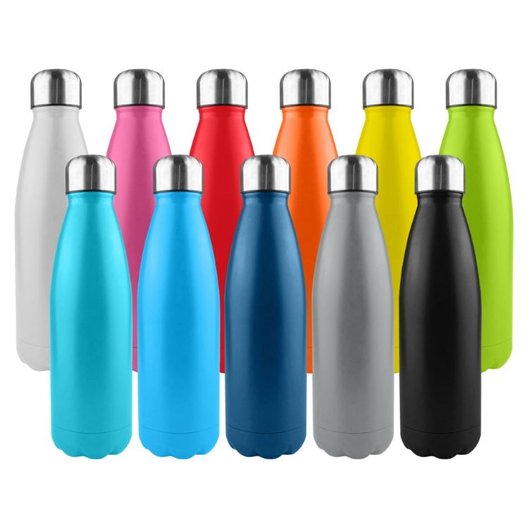 Picture of Komo Shiny Stainless Steel Drink Bottle Single Wall