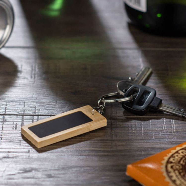 Picture of Mirage Rectangular Bamboo Keyring