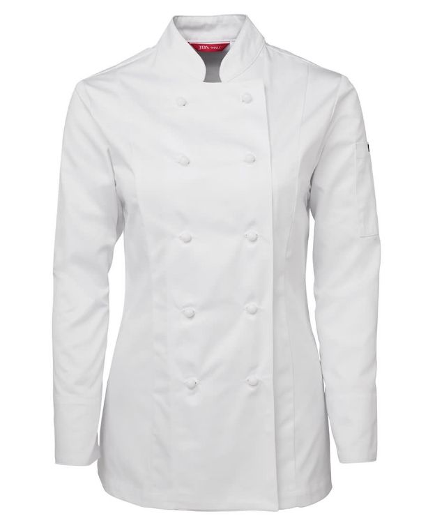 Picture of JB's Ladies L/S Chef's Jacket White