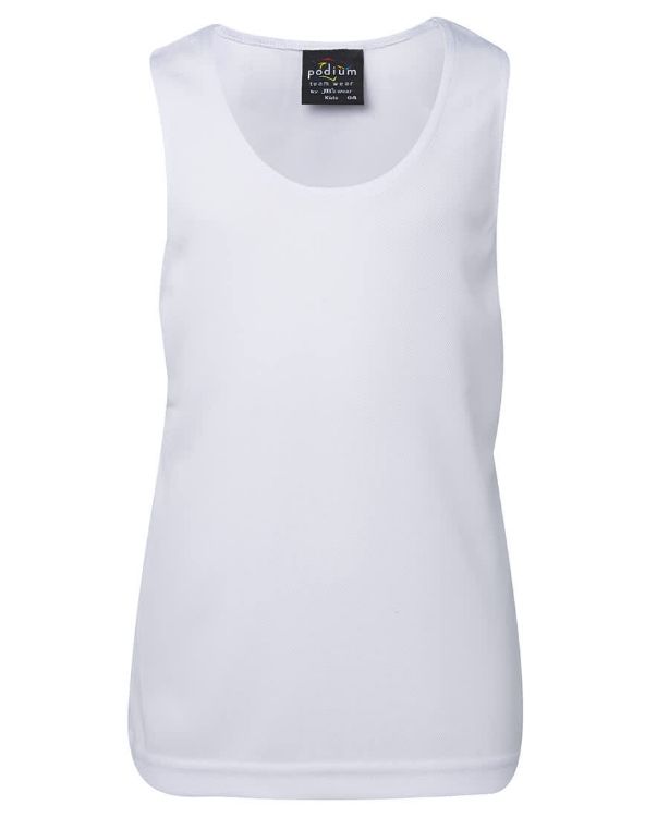 Picture of Podium Kids Poly Singlet Black
