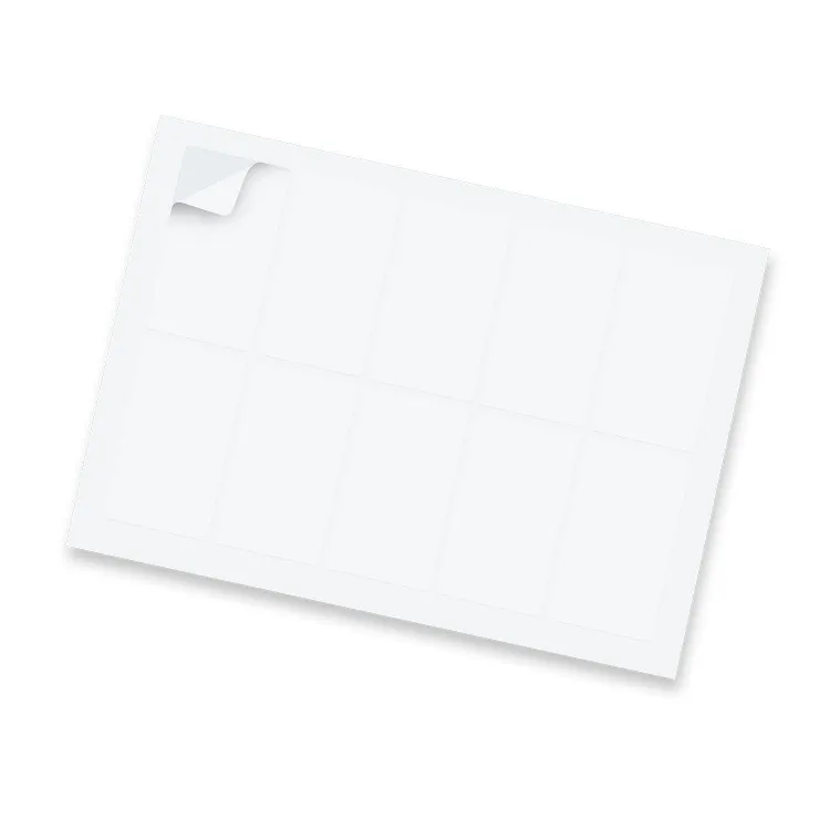 Picture of Sticker Sheet 88 x 50mm Rectangle - Gloss