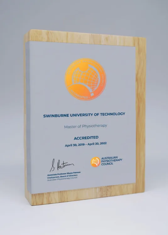 Picture of Wood Block Award with Printed Metal Plate