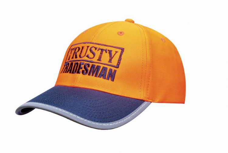Picture of Luminescent Safety Cap with Reflective Trim
