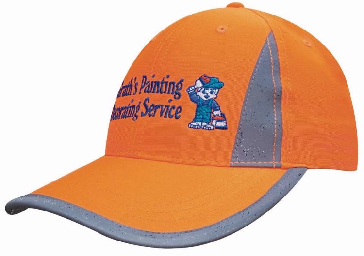 Picture of Luminescent Safety Cap with Reflective Inserts and Trim