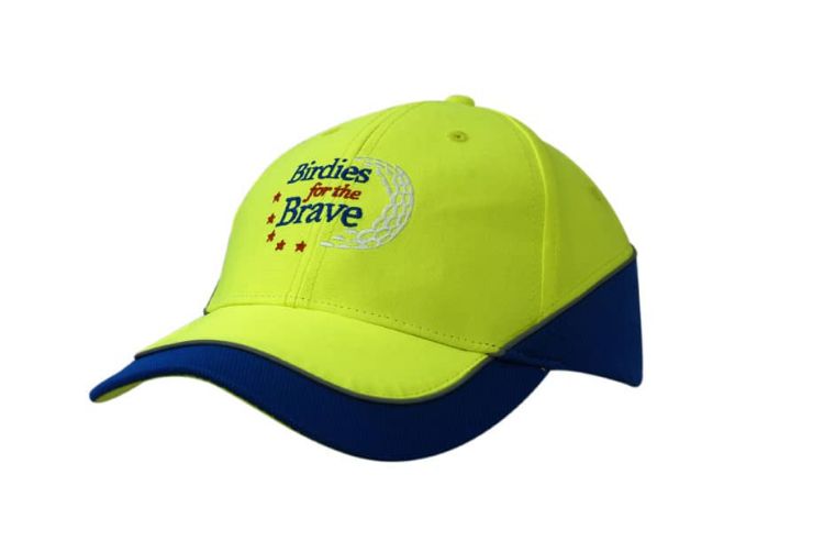 Picture of Luminescent Safety Cap with Inserts/Reflective Piping on Crown & Peak