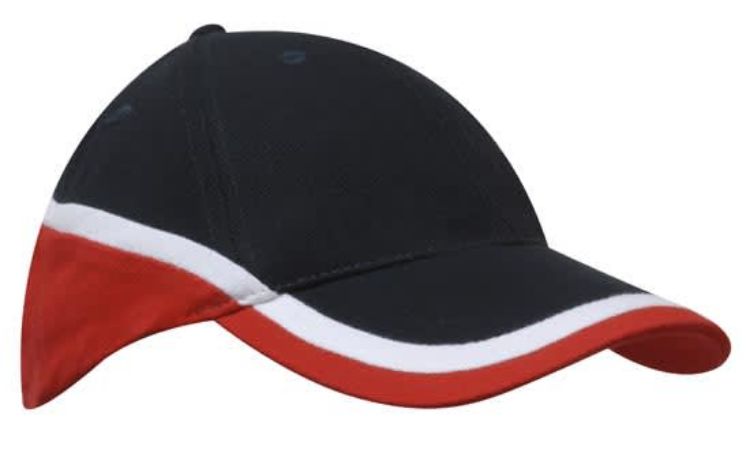 Picture of Brushed Heavy Cotton Tri-Coloured Cap