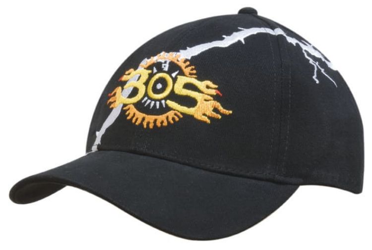 Picture of Brushed Heavy Cotton Cap with Lightening Bolt Embroidery