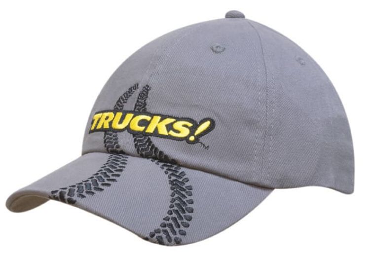 Picture of Brushed Heavy Cotton Cap with Tyre Track Embroidery