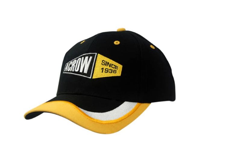 Picture of Brushed Heavy Cotton Cap with Fabric Inserts/Embroidery on Peak