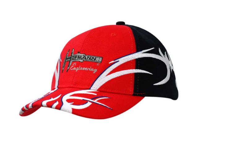 Picture of Brushed Heavy Cotton Cap with Flame Embroidery on Crown & Peak