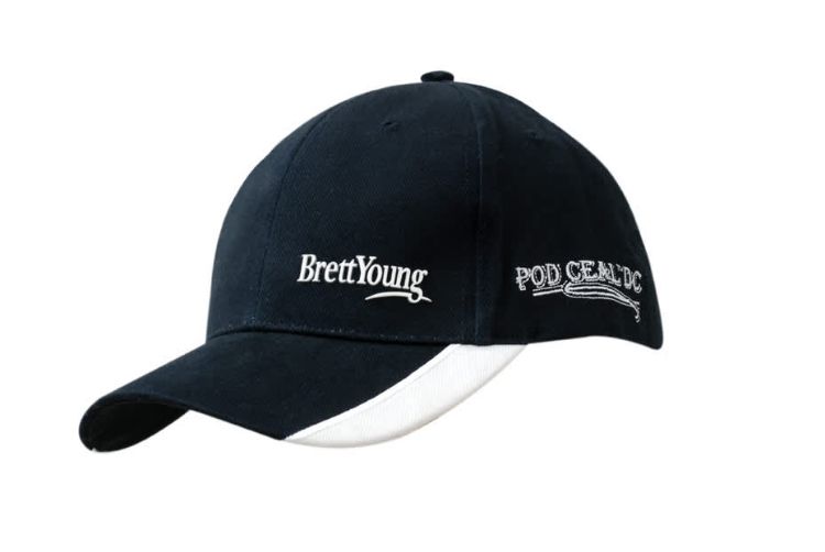 Picture of Brushed Heavy Cotton Cap with Peak Indents & Embroidery