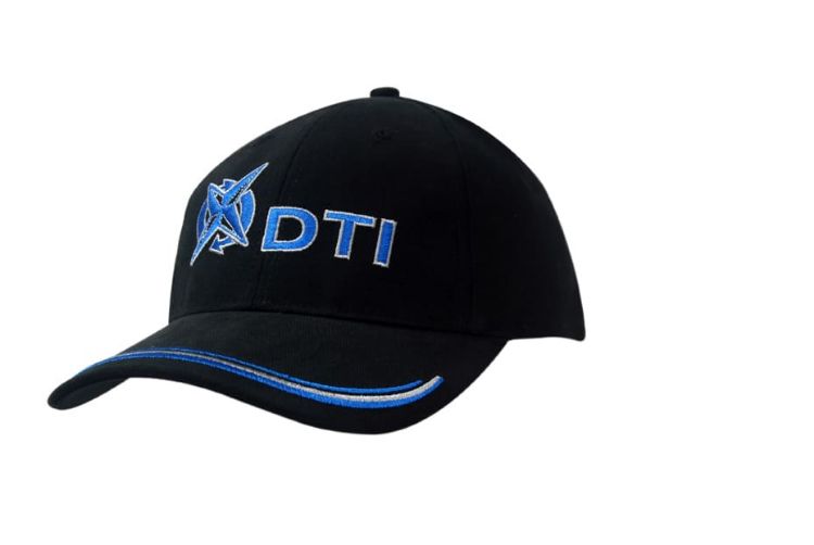 Picture of Brushed Heavy Cotton Cap with Peak Embroidered Lines