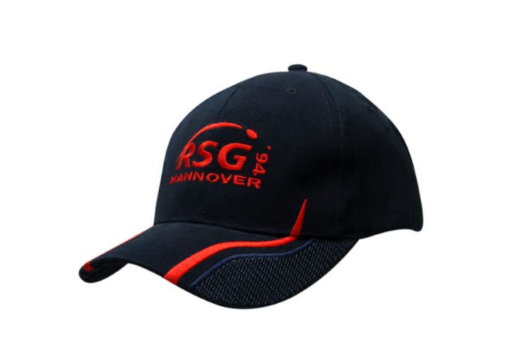 Picture of Brushed Heavy Cotton Cap with Peak Mesh Inserts/Embroidery